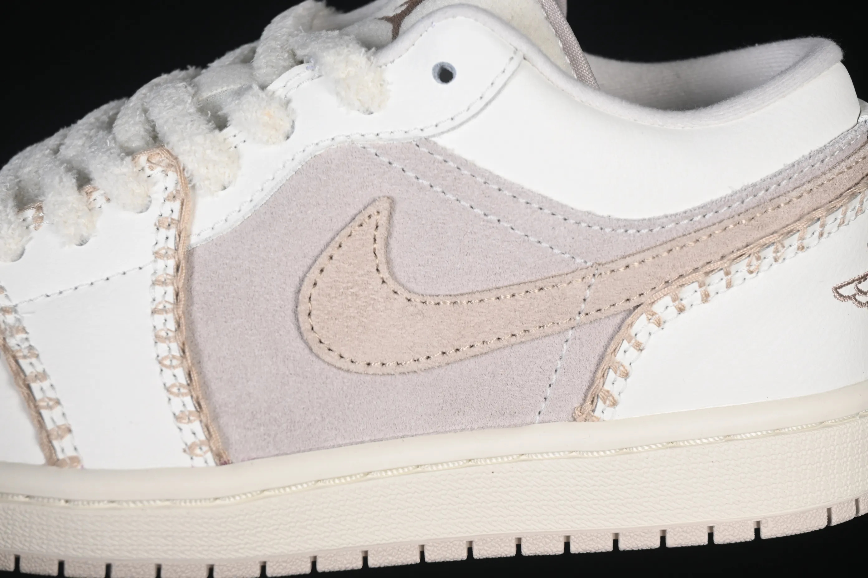 All categories Air Jordan Jordan series basketball shoes Air Jordan 1 Low G version pure original Air Jordan 1 Low AJ1 Joe 1 meter white brown low-top casual sneakers HV4268-120